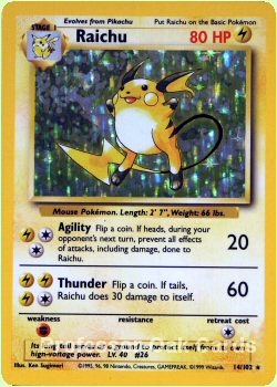 Raichu 14/102 Holo Unlimited