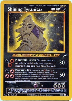 Shining Tyranitar 113/105 Holo